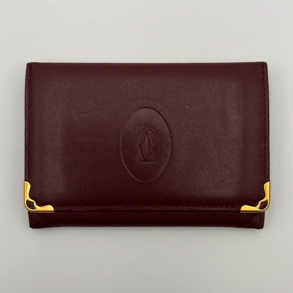 Must De Cartier Leather Coin Case Wallet